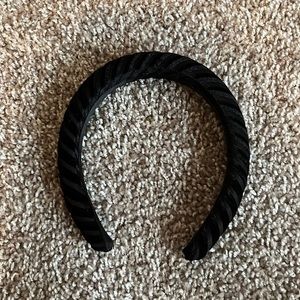 Black velvet headband